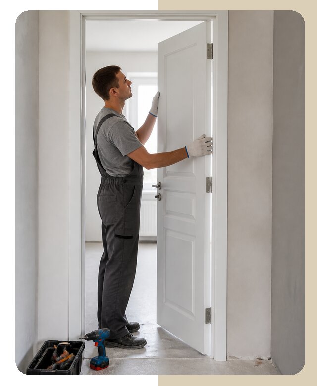 Установка эмалированной двери в Копейске по цене от 4618 р. | Дверной